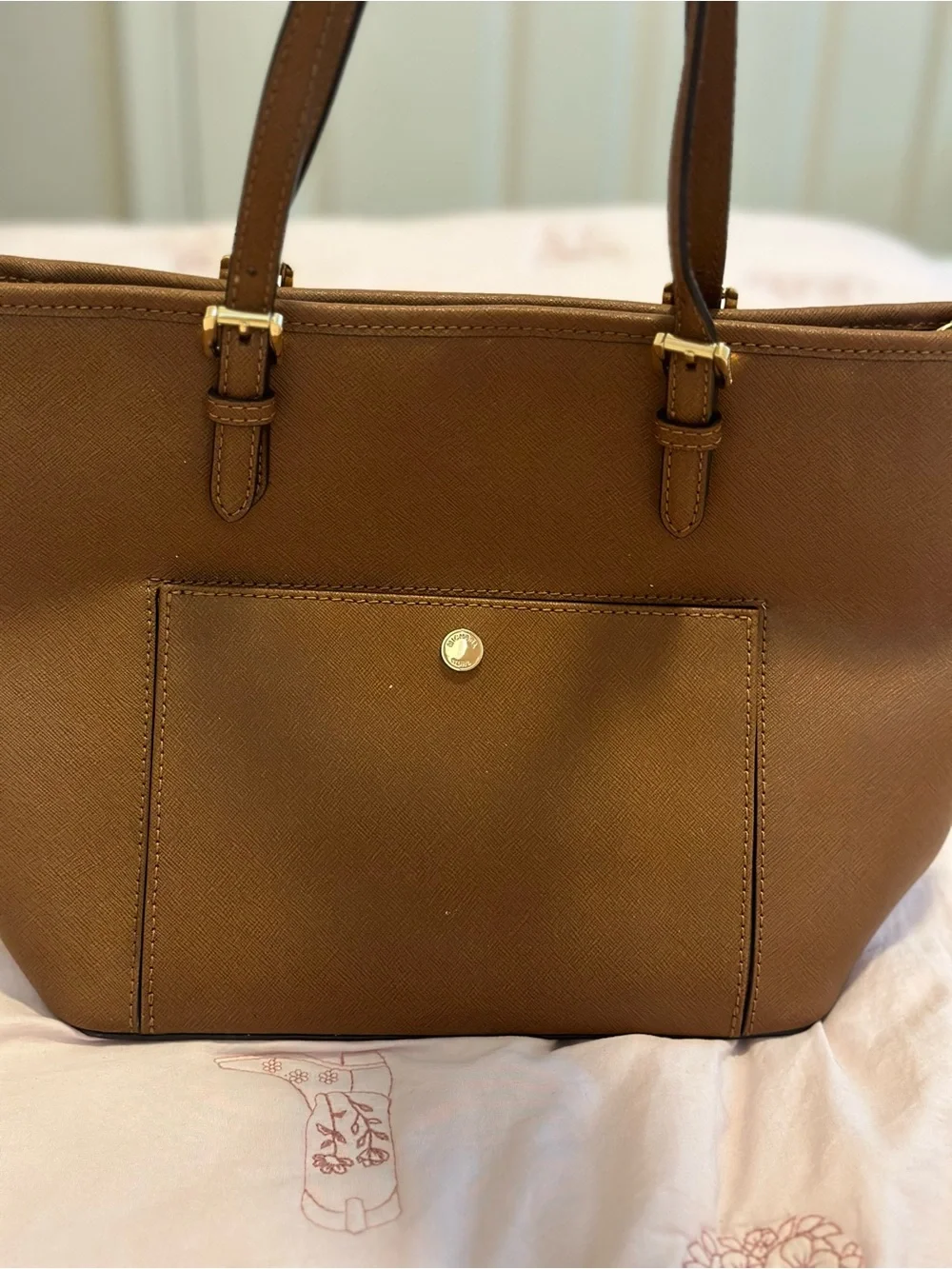 Michael Kors Cognac Saffiano Leather Tote